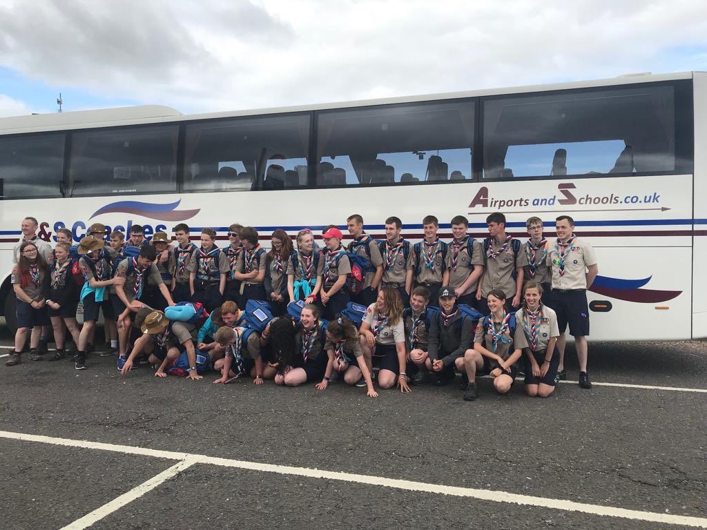 leicsunit3WSJ's tweet photo. And The Attenbears are on their way... #UK24WSJ #leicsWSJ2019 #ScoutJamboree #theattenbears @leicsunit3WSJ https://t.co/WzhSxfmeMd