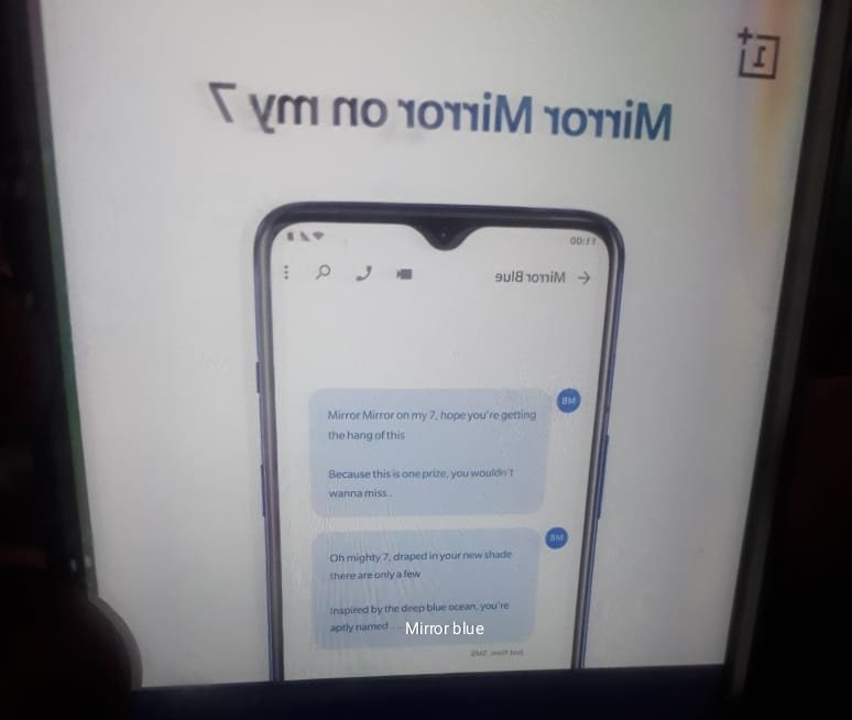 EngrToufikAjimB's tweet image. #MirrorMirrorOnMy7 
#OnePlus7Series 
#OnePlus7MirrorBlue
Ans: Mirror Blue