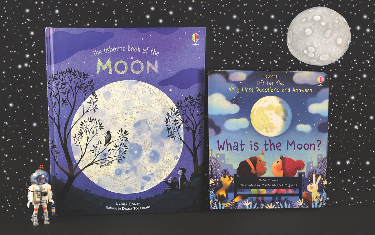 Usborne's tweet photo. Today marks 50 years since the #Apollo11 first landed on the moon! 🚀 To celebrate the anniversary of this monumental achievement - we’re giving you the chance to win a set of our latest moon books! 🌖 Simply Like &amp; RT to enter | UK Only | Ends 23/07 #MoonLanding50 #OneSmallStep https://t.co/b9ouPshEVl