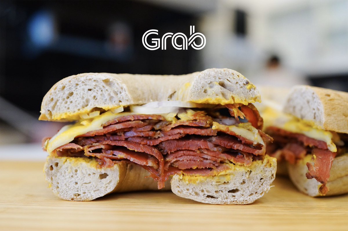 Our full menu is now available on Grab. 🥯 grab.com/th/en/grabfood/