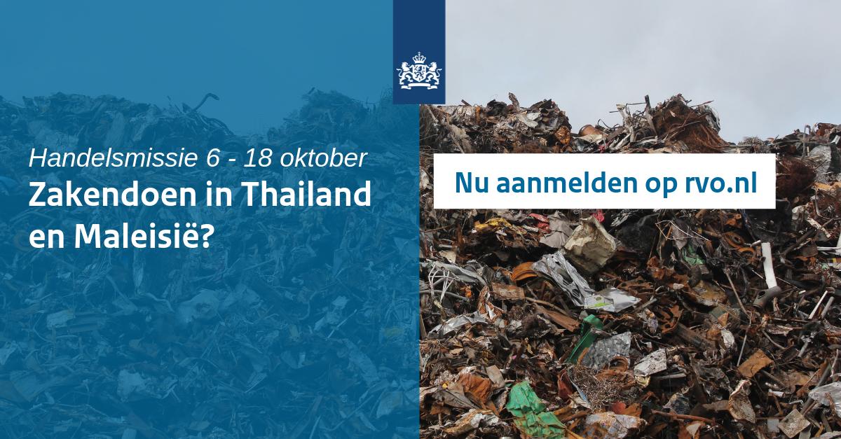RVO_Nederland's tweet photo. Ben je actief in de #afvalsector en geïnteresseerd in de #ASEAN-markt? Ga dan van 6 tot en met 11 oktober mee met de missie naar Thailand en Maleisië!
https://t.co/u2bYZroi9N https://t.co/8aDlah0SyO