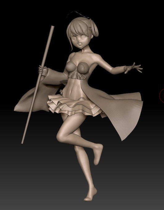 今日のZbrush進捗。髪の毛を作っていたけれど、殆どバランス調整に時間をとられた…
それでもまだまだなんか変。一通りパーツが揃ってからバランス調整すべきか…教本もパーツ揃ってからポーズとか調整してるしな… 