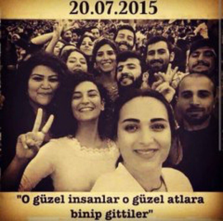 IŞID vahşetine kurban gidenleri saygı ve özlem ile anıyorum. Anıları, düşleri, gülüşleri hiç solmadan büyüyerek yeşeriyor. Unutmayacağız. 
#Suruc4yıl