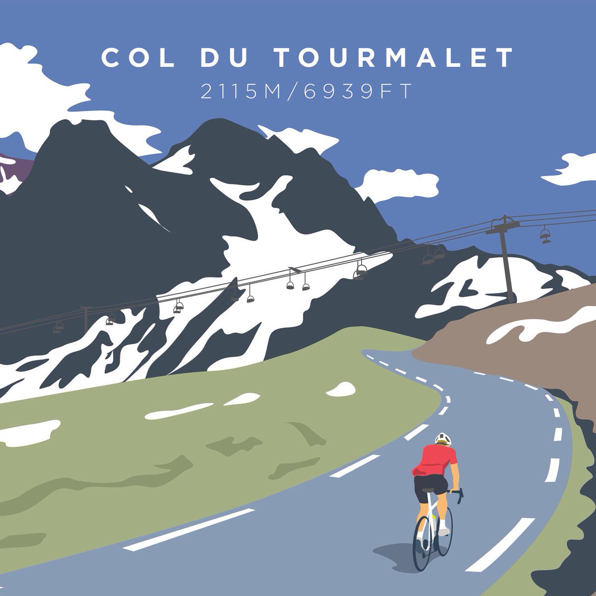 Jenlewis20's tweet photo. It’s Tourmalet time in the Tour de France today! ⛰ But can #Alaphilippe hang on to the #yellowjersey in the big mountain stages? #exciting #tourmalet #tdf #letour #coldutourmalet #tourdefrance #cyclingprints #cyclingart @LeTour @alafpolak https://t.co/UNI1tXFbon