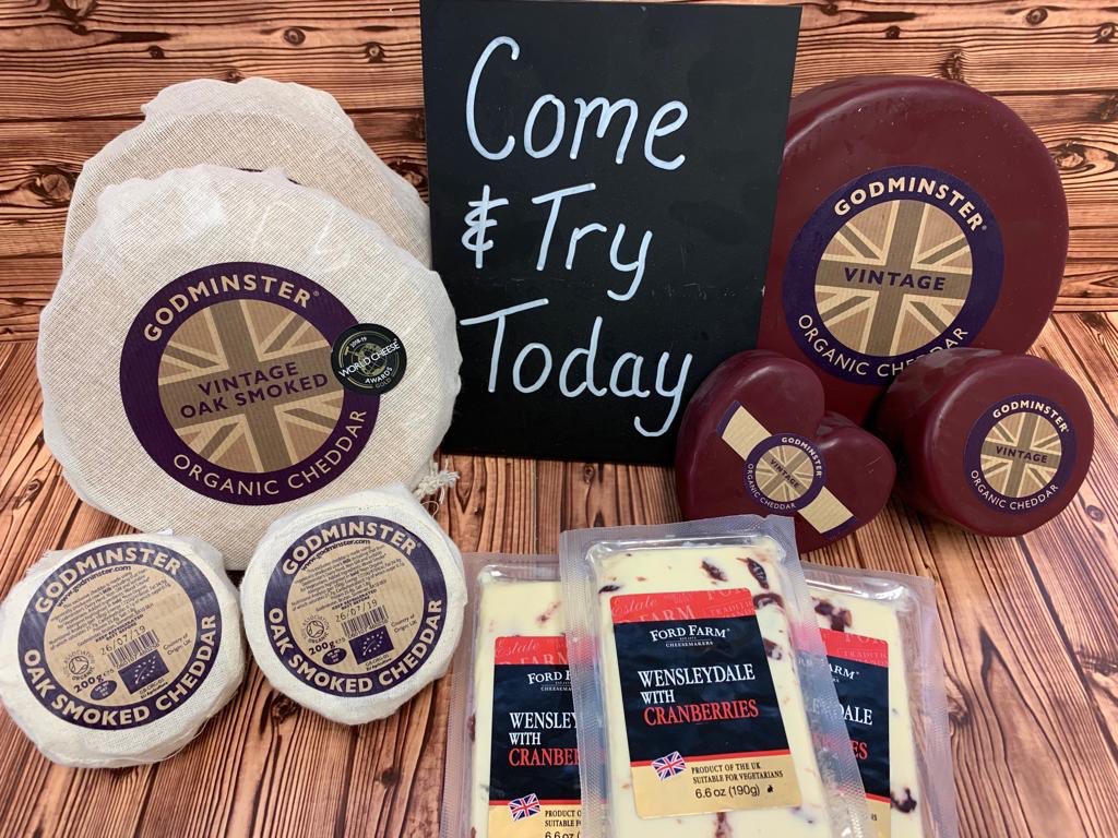 TheCheeseHut1's tweet photo. Plenty of #cheese to try today! Including #godminster #vintage & #smoked , #wensleydale & #cranberry, #cornishgouda , #tunworth with #truffle , #forestes as well as a #special offer on #eweratme ! Open till 2pm today come & pick up some #weekend #cheeses #Hove #Hovelagoon #yummy https://t.co/4ViVpd2fTy