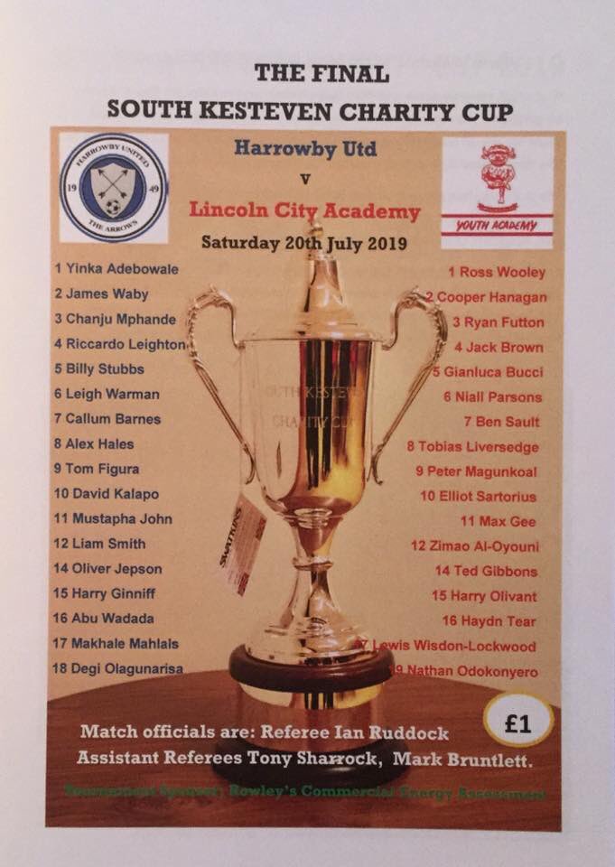 MayorSelby's tweet photo. TODAY Harrowby Utd v Lincoln City FC Academy, South Kesteven Charity Cup Final Sat 20th July, 3.30pm KO, Dickens Rd, Grantham, NG31 9QY. Only £5 entry, £4 concessions, Under 16’s it’s free. 3rd/4th place play-off Grantham Town v Bourne Town, Trent Rd, Grantham 1pm KO. x⚽️😃🏆 https://t.co/NRNKwQo89P