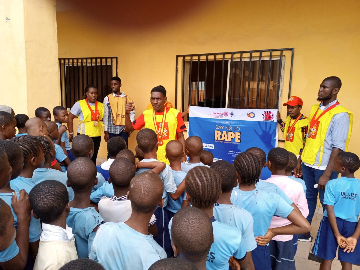 rotafedpolynek's tweet photo. It was a success as Rotaract club of Federal Polytechnic Nekede partnered with Rotaract clubs in IMO zone on CAMPAIGN AGAINST CHILD RAPE today.

Community Basic education and literacy program 

Say No To Rape https://t.co/8f7oOPOL1D
