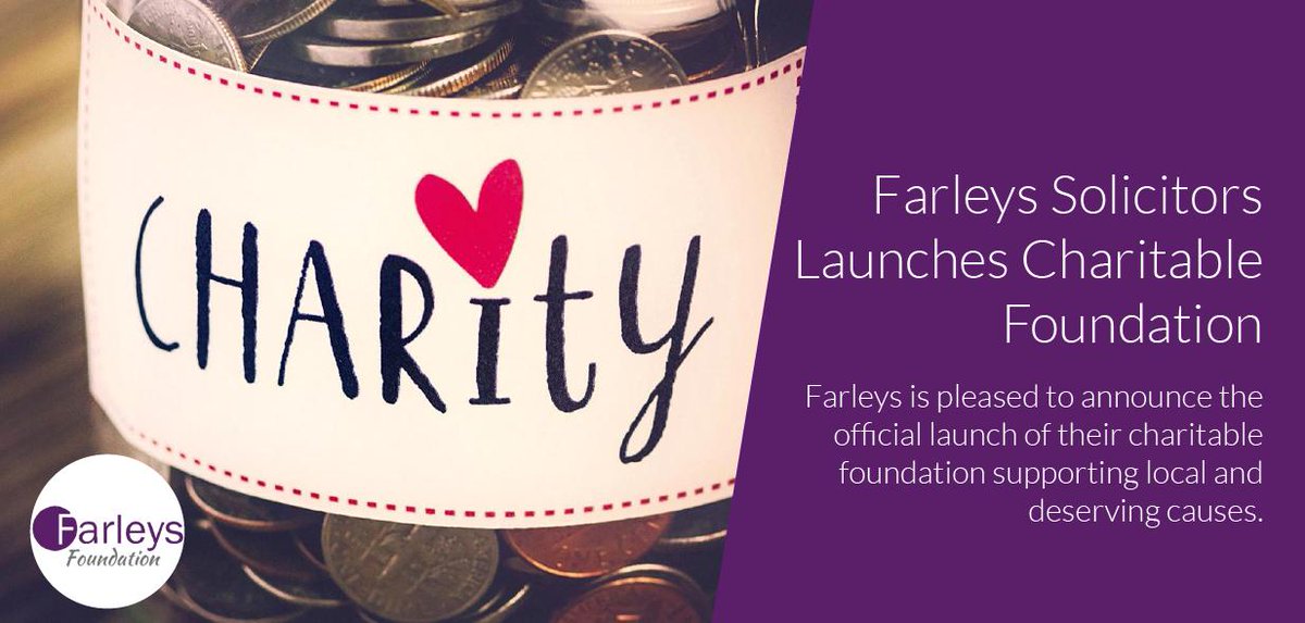 FarleysLaw's tweet photo. "The objective of the Farleys Foundation is to bring structure and focus to our ongoing charitable giving and pro-bono work, through supporting vulnerable people, education projects and general charitable purposes" 

Read more about our latest news here: https://t.co/7ro3N93BCc https://t.co/GUdtoRNKeI