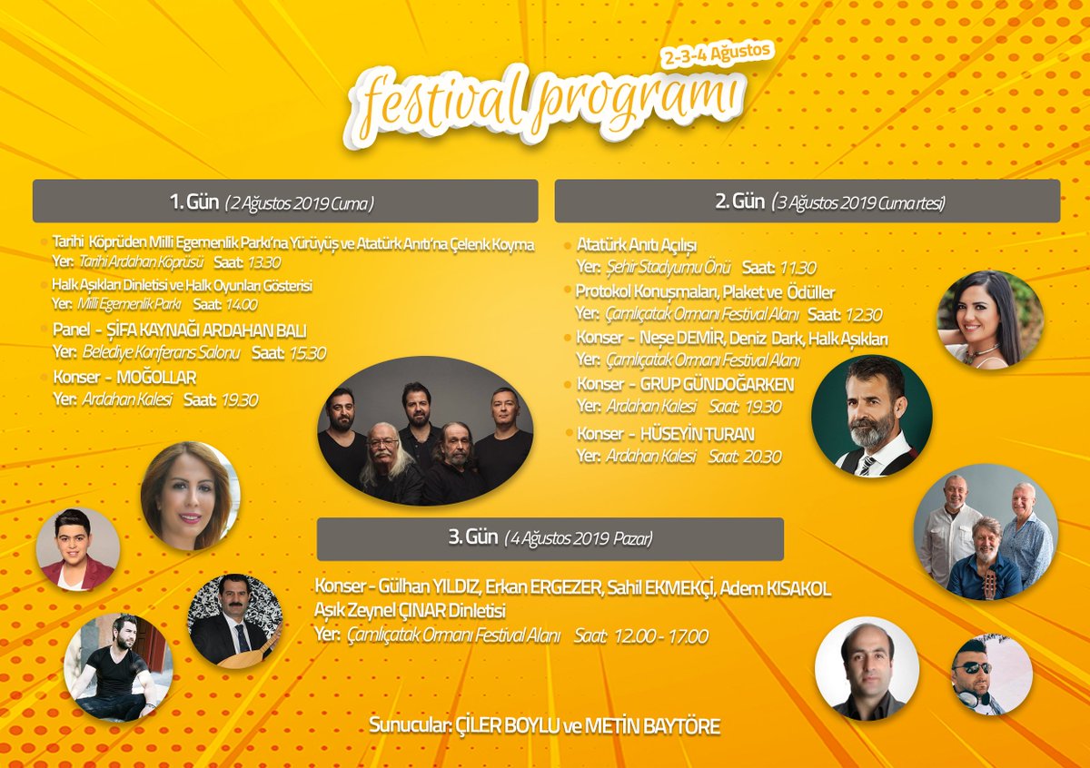 Bu sene 18'incisi düzenlenecek olan Ardahan Bal Festivali'ne katılacak sanatçılar ve program belli oldu: vizyonardahan.com/haberler/yerel…