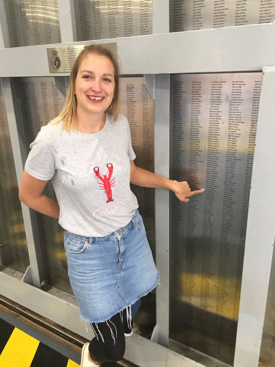 DebbieHancockSA's tweet photo. 5 years after waving off the final block to be built in #portsmouth, I am on board HMS Queen Elizabeth and I have found my name! #proud #accountant https://t.co/vSfQCnBbwr
