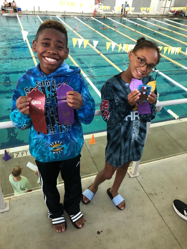 swordfishswimm's tweet photo. Congratulations Aiden and Skyelar! They qualified for finals @ GRPA State Swim Meet. Both made it to the finals! #top8
 Get some rest and see you in a few  hours @GA_Swimming Age Group Championship at Georgia Tech! @CoSFObserver @Blackkidsswim @COSFGA https://t.co/mu9lkcdzzK