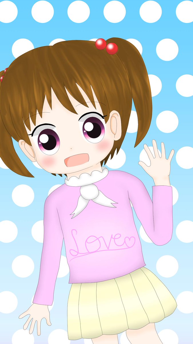 ロック画面・ホーム画面用ゆみちゃん 1024×1820と1024×2048を用意しま