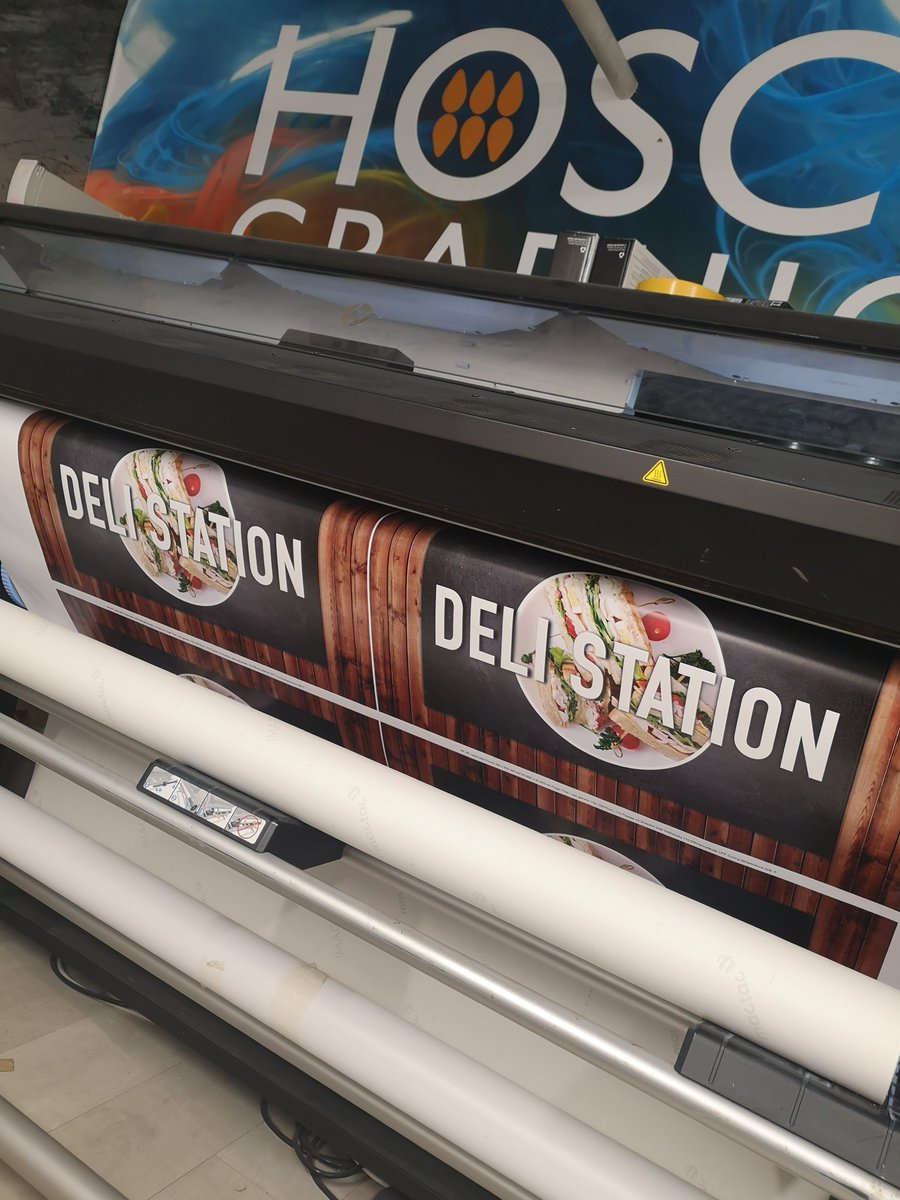 GraphicsHosch's tweet image. Printing day at Hosch today getting ready to transform school canteens over the Summer break @OliveDiningLtd #largeformatprint #print #graphics #educate #healthy #investinginthefuture