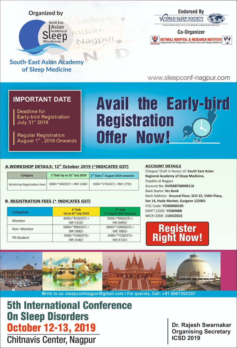 SEAASM_'s tweet photo. SEAASM- 5th International Conference on Sleep disorders.
Expert speakers from across the globe. 
Learn not only the basics but also the latest in the field of sleep medicine.
Workshops on Polysomnography, Dental Sleep, Pediatric Sleep and NIV.
https://t.co/EtTIowywzv https://t.co/Mt6a938D6Z