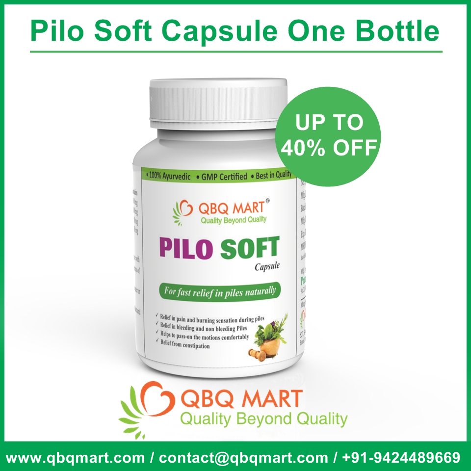 qbqmart's tweet photo. Pilo Soft capsules.....40% off
.
.
.
100% Buyer Protection || Easy Returns and Replacement || Cash On Delivery
.
.
✔️Pack of 30 capsules
✔️100% Ayurvedic
✔️No Side Effect
.
Click here -: https://t.co/icWOUKHCLV
#pilo_soft_capsules #no_side_effects #easy_return #qbq_mart https://t.co/dICWqJCU7f