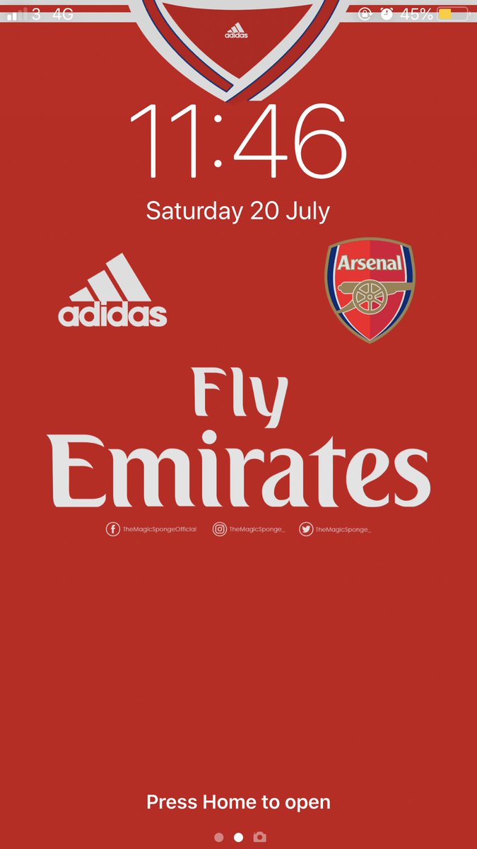RomanoFirstHalf's tweet photo. Just got my free Arsenal 2019/20  home kit mobile phone wallpaper!

@TheMagicSponge_ Follow them to get yours 

Thanks guys!🧙‍♂️🧽 https://t.co/NGuRVfDKfI