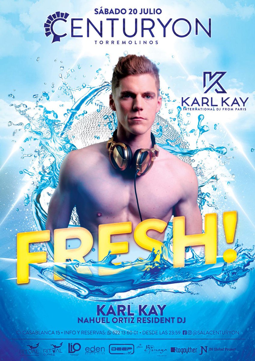 Kaesar_M's tweet photo. #CenturyonGayClub nos traen la #noche más #FRESH! #KarlKay, desde #Paris y nuestro #deejay residente #NahuelOrtiz van a darlo todo #hoy en #Torremolinos! Ven a celebrar con nosotros la mejor #noche del #verano!!
#gayparty #gayfun #sexygay #hotguys #gayhunks #gaytorremolinos https://t.co/YJiJMzhQDS
