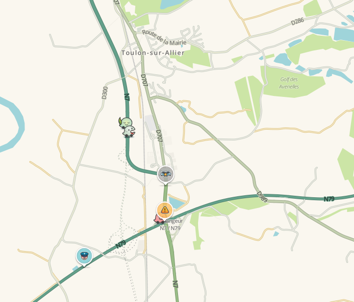WazeAllier's tweet photo. ⚠️ 🚑 🚒 Prudence #accident signalé à hauteur du rond point de #toulonsurallier #N7 ⚠️ 🚑 🚒

#allier #info #route #circulation #inforoute #waze 
@WazeAuvergne @SDIS_03 @Prefet03 @Allierdpt @AllierActu https://t.co/aGff0X4Yx6