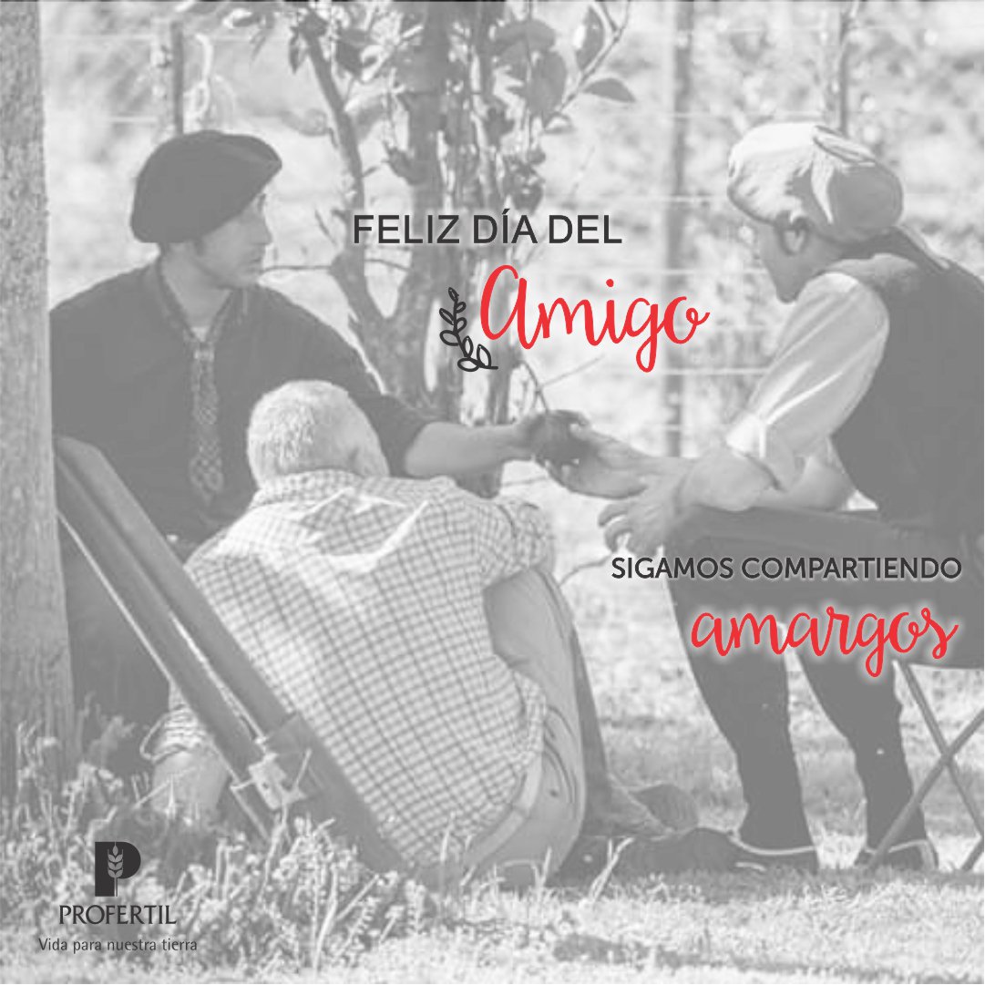 ProfertilAgro's tweet photo. 🌻🍯 AMIGO es el que se pone el equipo al hombro y arranca con los MATES 🍯🌱 Feliz día!!
#diadelamigo #Profertiltesaluda #amigos #amistad #ProfertilNutrientes #Profertil #agroindustria #argentina https://t.co/4EDEKO3v4l