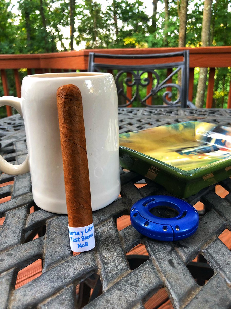 FyLCigars's tweet photo. Starting off the weekend with an original NoB test blend that ultimately became the Bodacious Habano. After about a year of aging this stick just keeps getting better. This is my real #FirstFuerte 

I hope you enjoy your weekend

Smoke Strong, Live Free 

#FuerteyLibre #FYLCigars https://t.co/l6rH0cHC6R