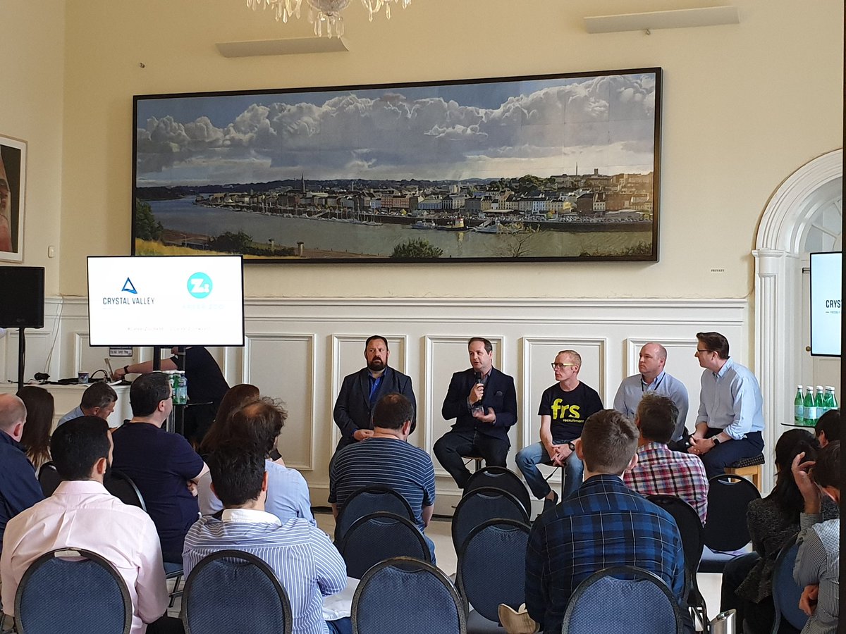 A great start to the #SXSE event today with the first panel in the foyer of <a href="/theatreroyalw/">Theatre Royal</a> with <a href="/kevindoolin/">Kevin Doolin</a> <a href="/FrsRecruitment/">FRS Recruitment</a> <a href="/SureValley/">SVV (Sure Valley Ventures)</a> @agora <a href="/CrystalValleySE/">Elaine Fennelly</a>  #CareerZooSxSE