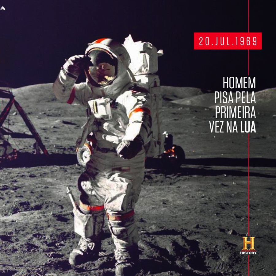 CanalHistory's tweet photo. #HojeNaHistória #50AnosHomemNaLua Nesta data, em 1969, Neil Armstrong se tornava o primeiro homem a pisar na lua. => https://t.co/bIfI7dCdtD https://t.co/O9mScwLkN4