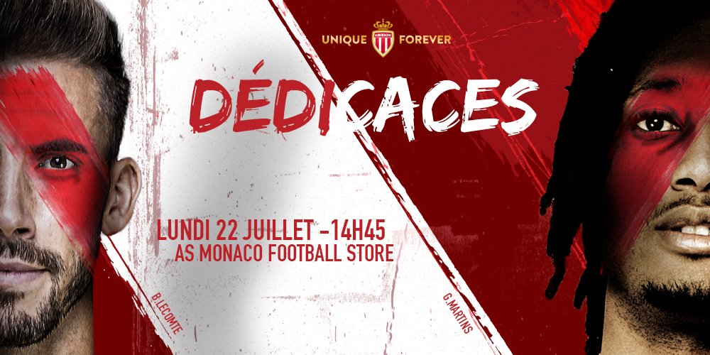 ↔️ Entre les deux stages de préparation en Suisse 🇨🇭 et au Portugal 🇵🇹, les deux 🔴⚪️ <a href="/GelsonMartins_/">Gelson Martins</a> et <a href="/Benj_Lecomte/">Benjamin Lecomte</a> seront présents à la boutique de l’AS Monaco 🇲🇨, lundi à partir de 14h45, pour une séance de dédicaces ouverte à tous ✍️

ℹ️ asmonaco.com/benjamin-lecom…