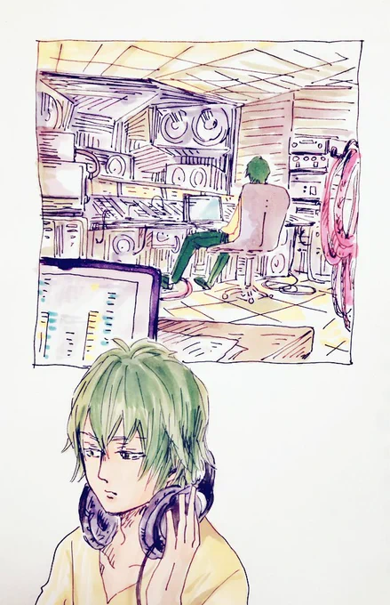【ラクガキ】
作曲家　音波 圭/うたぷり
【フォロワーさんの推しが描きたい】 