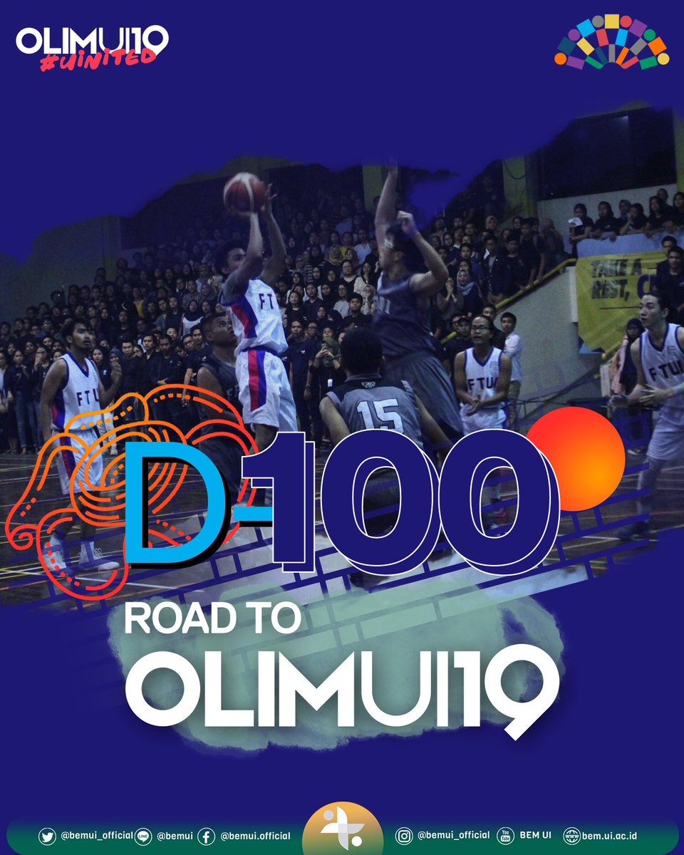 [100 HARI MENUJU OLIM UI 2019]

Halo, UI! 

100 hari lagi menuju kompetisi olahraga terbesar di Universitas Indonesia! Segera siapkan kemampuan terbaik diri dan tim kalian untuk mengukir sejarah pada OLIM UI tahun ini! Buktikan kualitas tanpa mengesampingkan kredibilitas!
