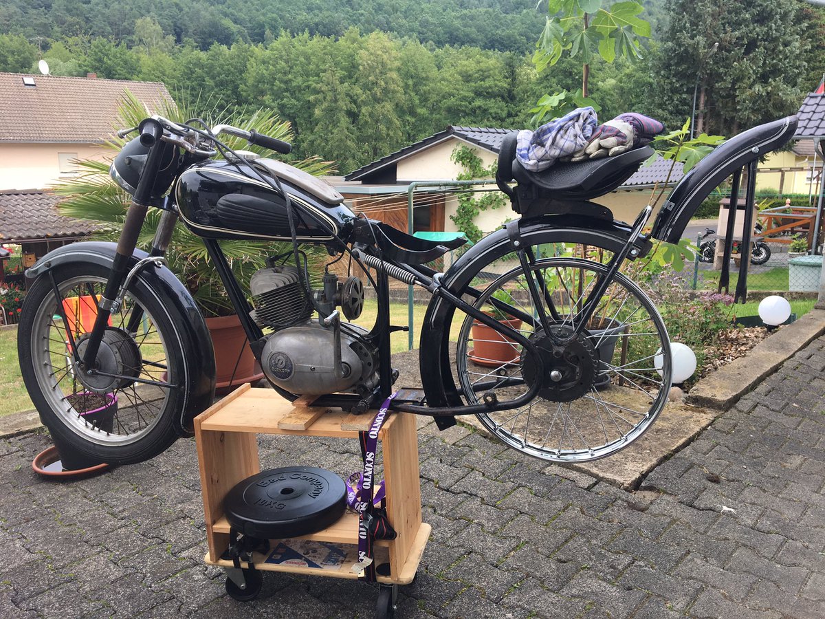 kakabimbo's tweet image. Step 5. Projekt #Dürkopp #MD150Sport.  Heute Bremsen gängig gemacht und Motor eingebaut.