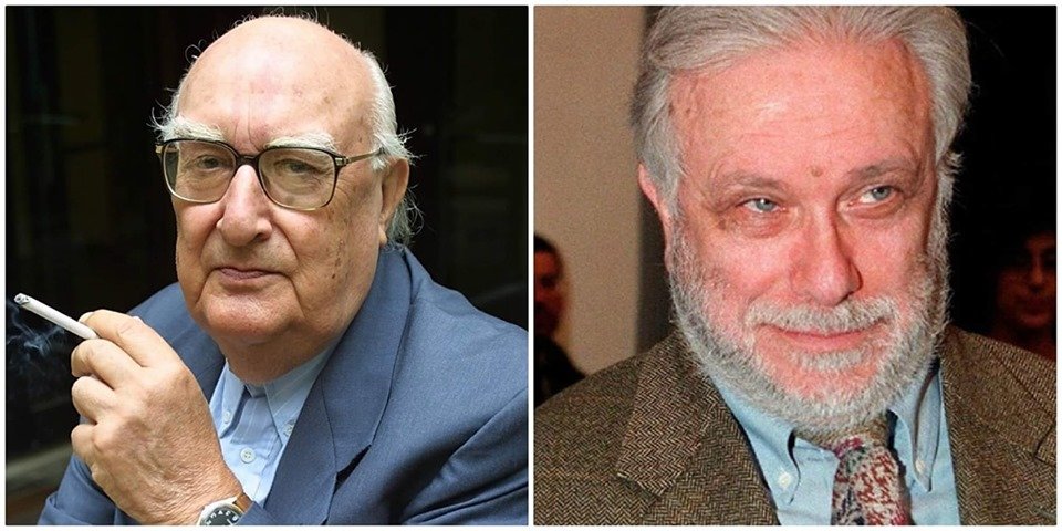 siedaspettacolo's tweet photo. #SIEDAS si unisce al ricordo di #AndreaCamilleri e #LucianoDeCrescenzo, esponenti di due luminose culture.
Due perdite pesanti, due menti brillanti di cui il nostro Paese resta orfano. 
La loro eredità letteraria, però, è il dono più bello di cui orgogliosamente andare fieri. https://t.co/BGEyWL7kj0