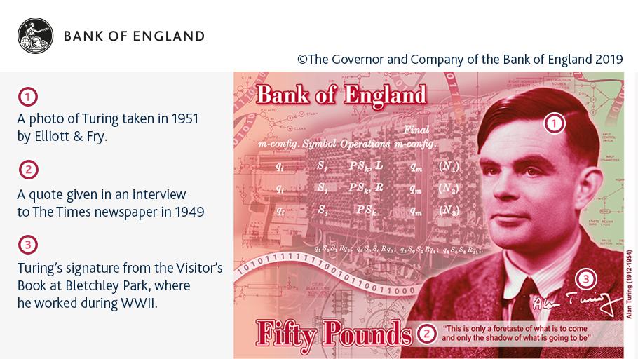 Alan Turing will be the face of the £50 note