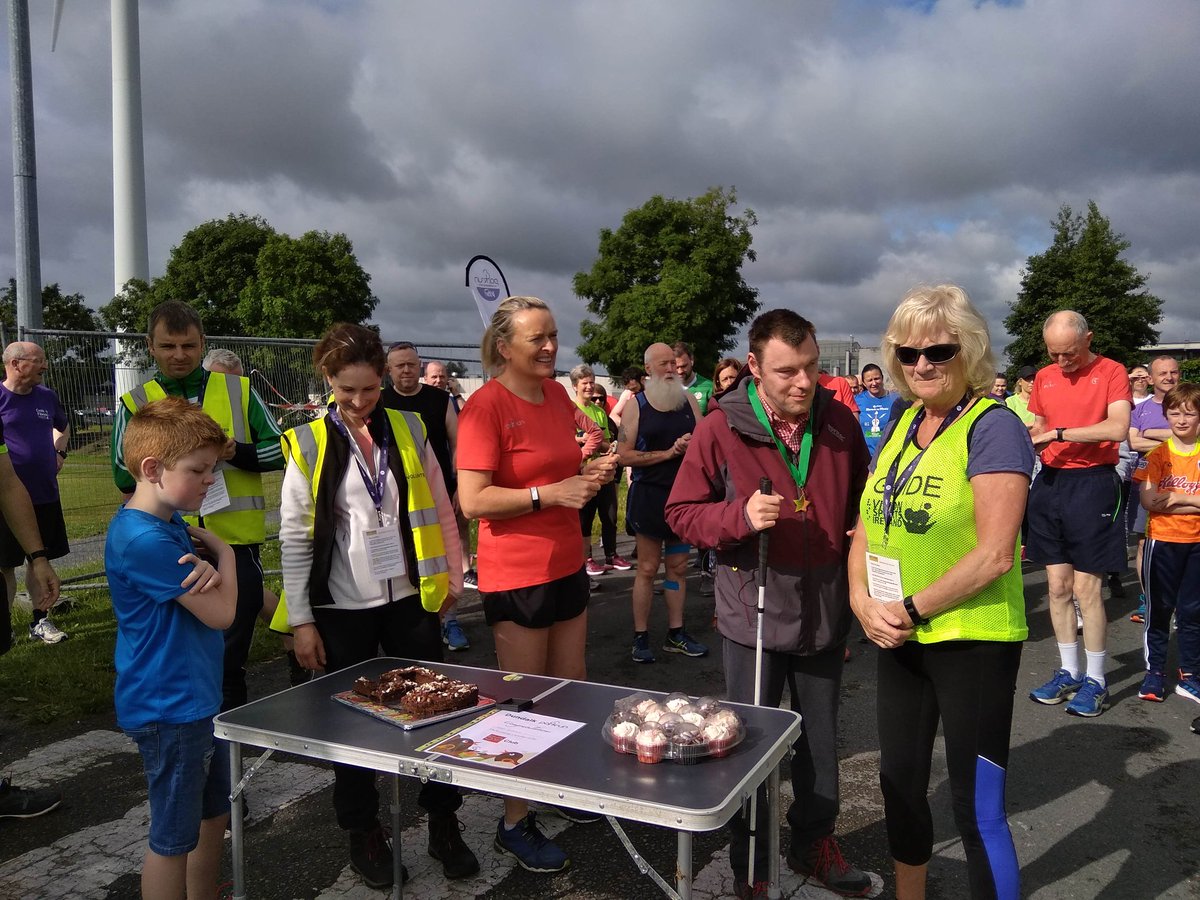 Dundalkparkrun's tweet photo. Huge congratulations to Harry our first visually impaired parkwalker on reaching his 50th milestone. Many thanks to all our VI guides for assisting Harry on this massive achievement. #loveparkrun #inclusion https://t.co/CnQQqYBD4L