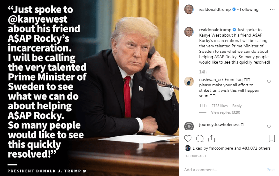 DonaldRex's tweet photo. Trump Confirms Speaking To Kanye On A$AP Rocky, Makes Promises#SaturdayMotivation #brownskingirls #Zlatan #gidiganbychasen #GwagonByBiwom
#ChairmanUpgrade #Akan #Patrick #RaymondReddington #Minato #BareTheEp #LiveWithFreedom… https://t.co/KHkBVIy30u https://t.co/1HG9LOEAMd