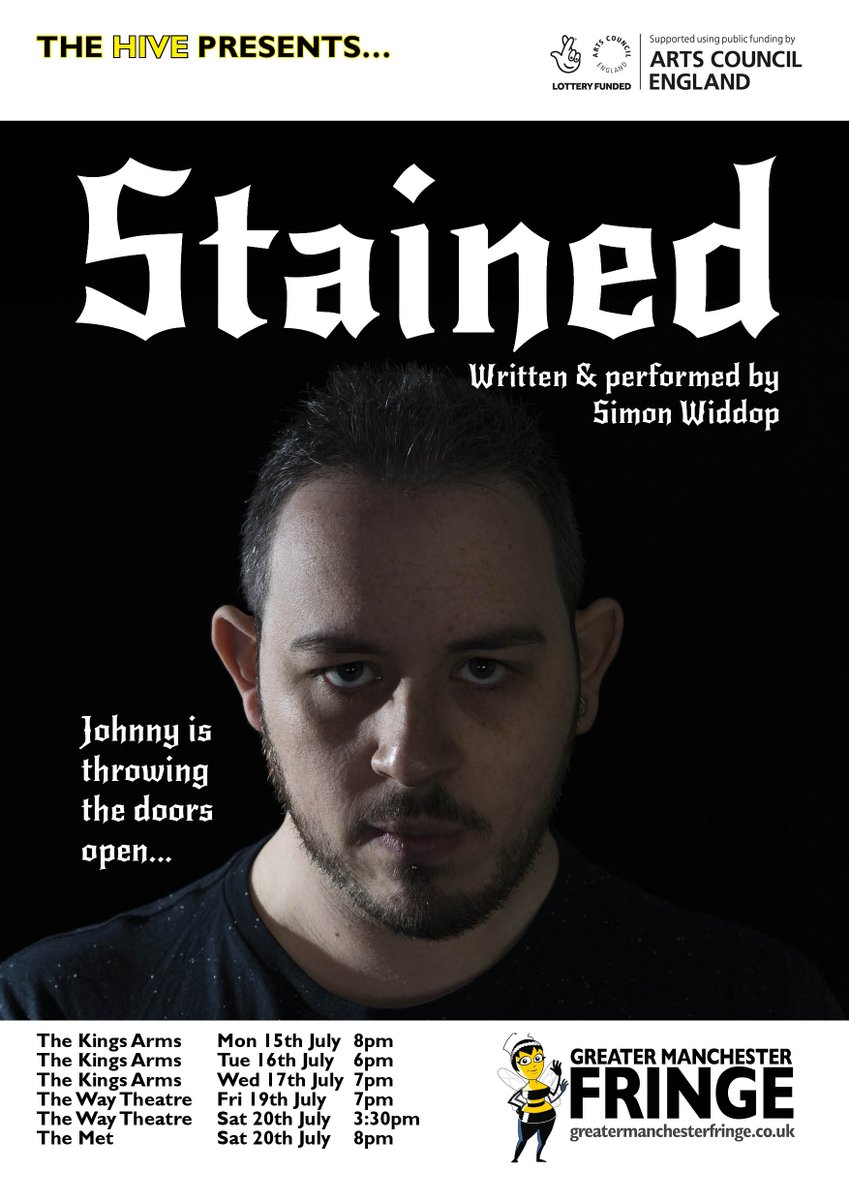 The Hive running order tonight <a href="/themet/">The Met</a> #Bury 
7pm Blue Lines @nefnywrites #theatre
8pm Stained @SimonWiddopPoet #spokenword
9pm About Time @morriseysquiff #comedy 
Mentors Tim Firth, Mike Heath <a href="/Write4TheStage/">WriteForTheStage</a> <a href="/standupdavew/">Dave Williams</a> &amp; <a href="/benmoor/">Ben Moor</a> 
You can pay on door 
greatermanchesterfringe.co.uk