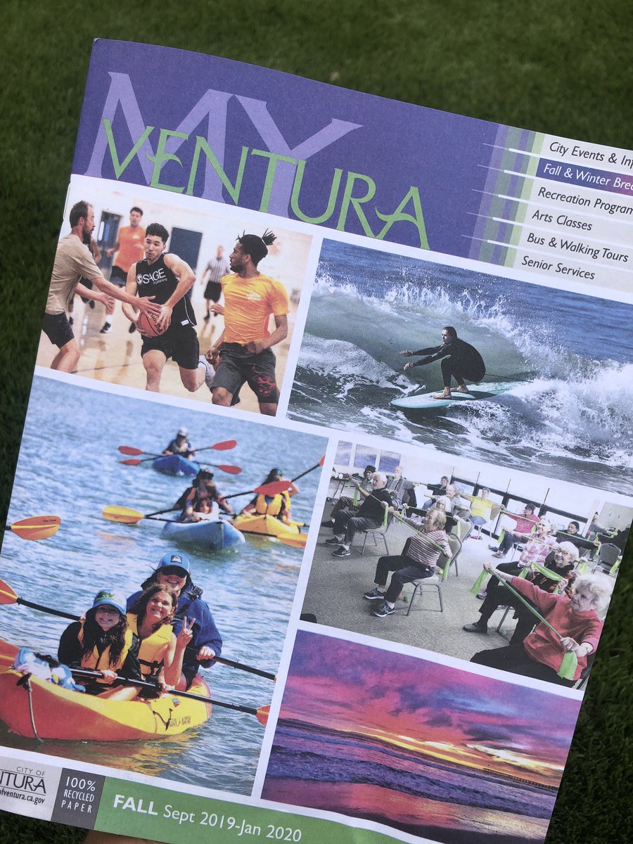 cityofventura's tweet image. My Ventura hit Ventura mailboxes yesterday! It’s your guide for Fall activities in our community. Registration for classes begins August 6! #ventura #myventura #recguide #getconnected #funtimes #artclasses #camps #walkingtours #seniorservices #cityinfo