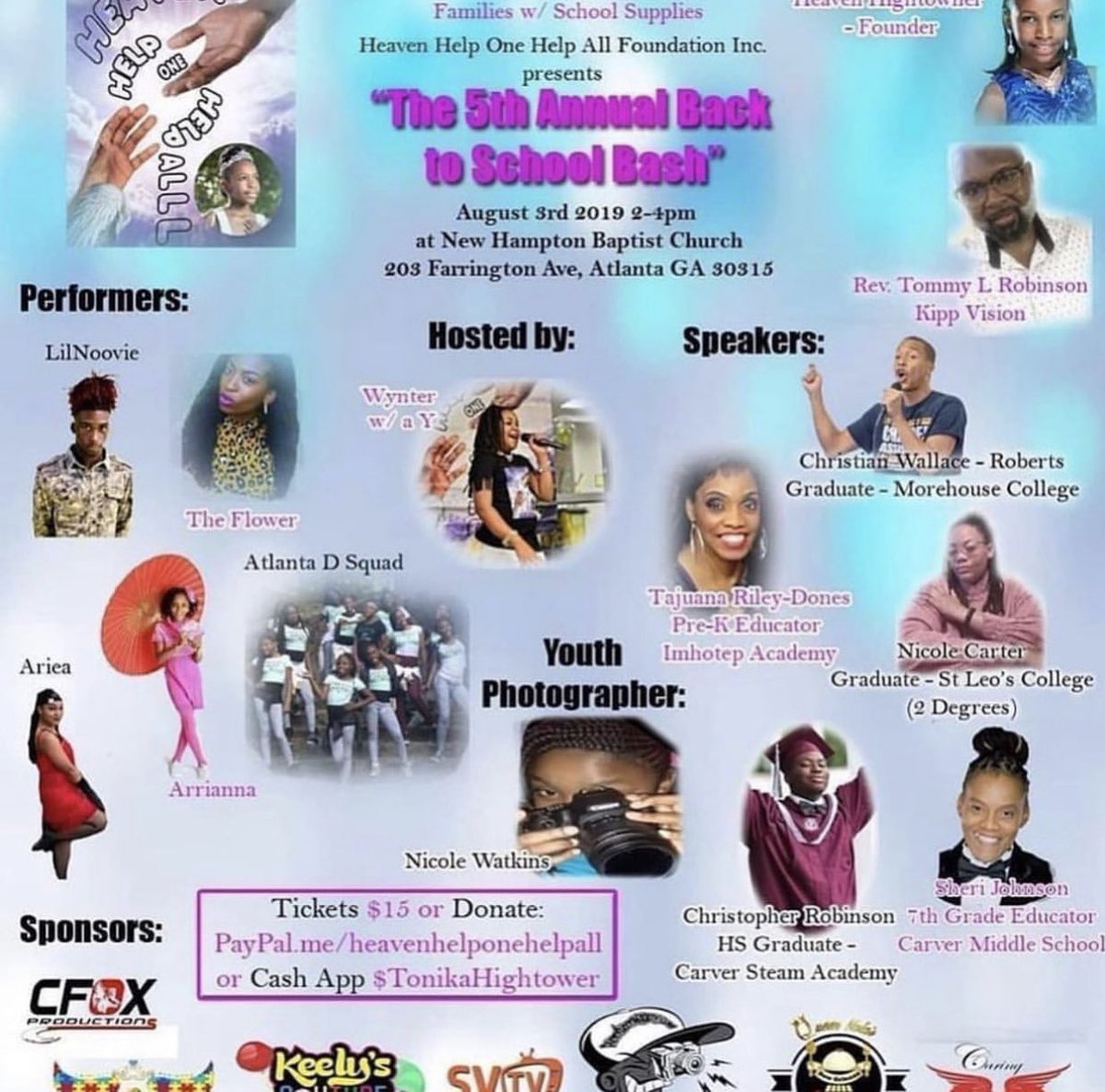 thesherijohnson's tweet photo. #markyourcalendars .....It's that time of giving once again !!! #heavenhelponehelpallfoundation Inc. 5th #annual Back 2 School bash book bag & #schoolsupplies give away. to #support & #donate email us at: Heavenhelponehelpall@gmail.com or https://t.co/HTpZtRq3Ny #Thankyou https://t.co/9HMzgboJGX