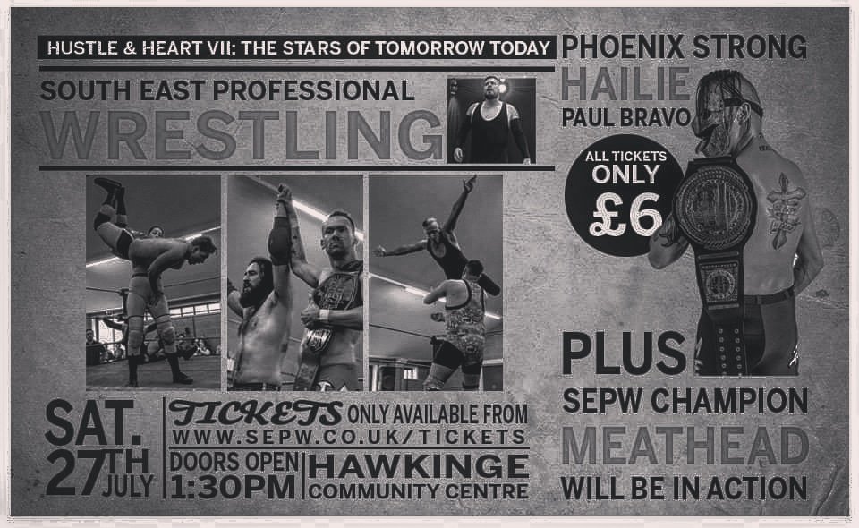 meathead_IV's tweet photo. Next week is the @SouthEastPro #HustleAndHeart show!!! Join us and witness the rise of the latest talent from the #SEPW #Academy
#MEATHEAD #SEPWChampion #Title #SEPWrestling #Wrestling #BritWres #independent #indywrestling #Local #Folkestone #Hawkinge #blackandwhite #WEAREONE https://t.co/Y7YTNFoB9K