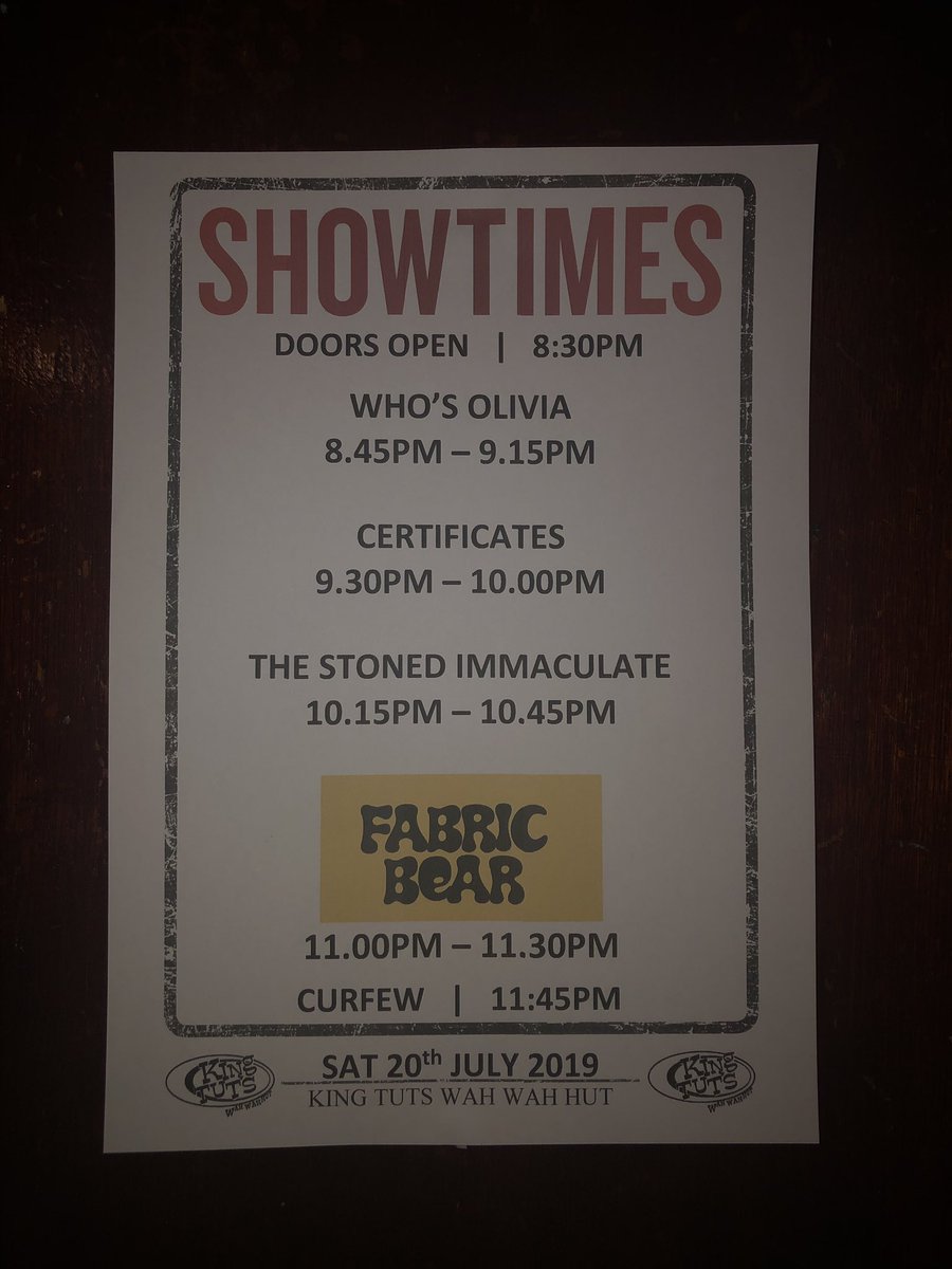 Showtimes for tonight, get down early 👻
