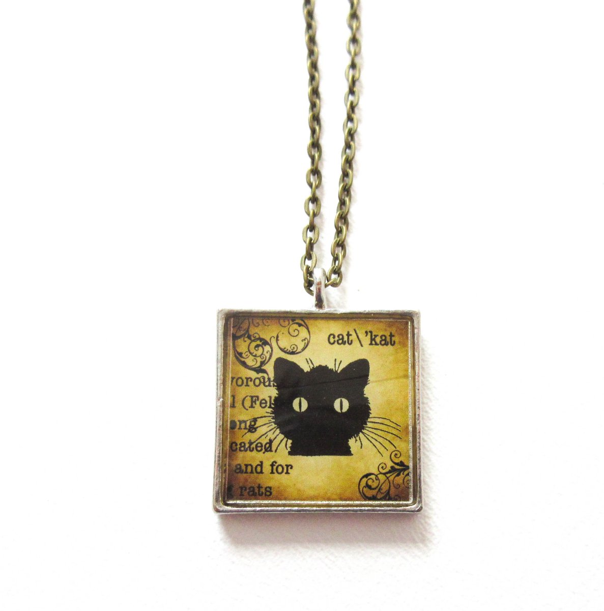 finalgirldesigns.com #Caturday #tilenecklace #horrorjewelry