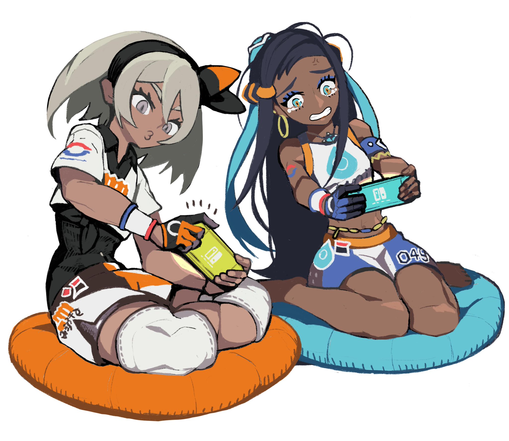 “ルリナさんとサイトウさんとスイッチライト #Nessa #Bea #PokemonSwordShield” .