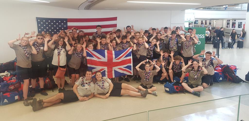 Woop touch down! Unit 63 has arrived in New York😎 <a href="/ukcontingent/">UK Contingent 🇬🇧⚜️</a> <a href="/BerkshireScouts/">Berkshire Scouts</a>