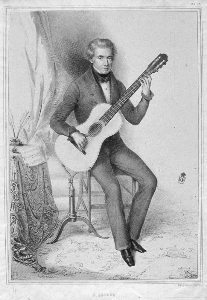 LOS ECOS DEL ROMANTICISMO ESPAÑOLDionisio Aguado y García: es considerado uno de los profesores más innovadores del siglo XIX. Célebre por su método de enseñanza titulado “Escuela de Guitarra”, por la invención del tripedisono... http://dbe.rah.es/biografias/36308/marcial-francisco-del-adalid-ramirez-de-arellano