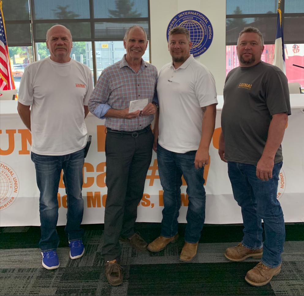 CarlVossDSM's tweet photo. With his commitment to revitalizing Des Moines, Laborers International Union of North America @LiUNA #Local177 is proud to announce its support for #CarlVoss for the at-large seat on the #DesMoines #CityCouncil. https://t.co/hgIxUx3BsX