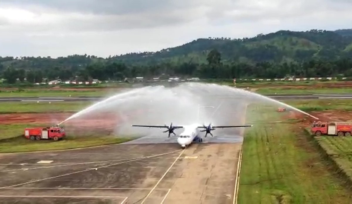HardeepSPuri's tweet photo. I am delighted that with 8 new routes added today, total number of routes operational under #UDAN now reaches 194. 

Six of these routes will connect the under-served Mysore airport to Hyderabad, Goa &amp; Cochin &amp; other two will link Shillong to Kolkata. https://t.co/WVABJH8gqI