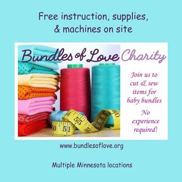 bundlesoflovemn's tweet photo. Join us today @ 1101 Cliff Rd E, #BurnsvilleMN from 9 am to 3 pm - no experience needed to help organize, #cut, #sew, #knit, #crochet or #loomknit for local babies in need. Stop in any time during open hours! #volunteer #volunteering #sewingforcharity #sewforacause https://t.co/EJ5vTTGkcQ