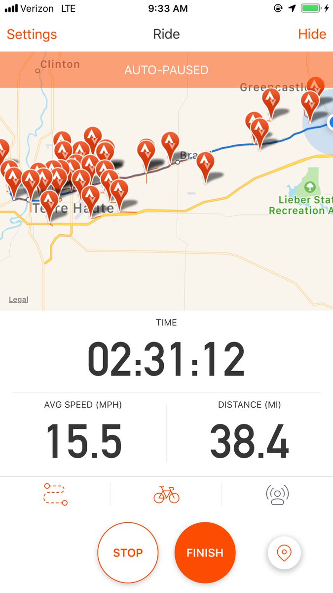 On pace at the 40 mile mark.