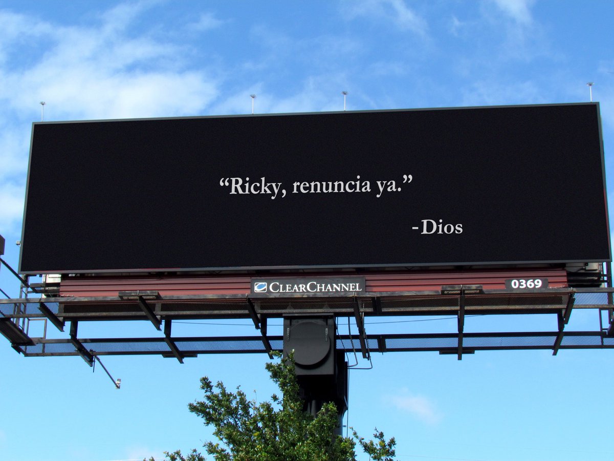 #rickyrenuncia #rickyrenunciaya -Dios