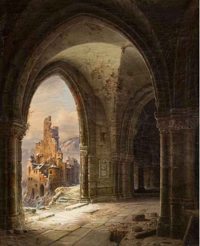 FedeItaliano76's tweet image. Ruins by Wilhelm Steuerwaldt (1815–1871)