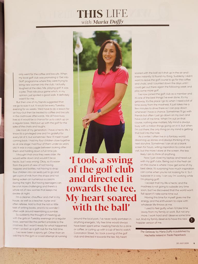 Maria Duffy (@mduffywriter) on Twitter photo My piece in You magazine in the <a href="/irishdailymail/">The Irish Daily Mail</a> today. It's about how joining <a href="/Hermitagegolfc/">Hermitage Golf Club</a> has given me much needed time for me and keeps me sane. My piece in You magazine in the <a href="/irishdailymail/">The Irish Daily Mail</a> today. It's about how joining <a href="/Hermitagegolfc/">Hermitage Golf Club</a> has given me much needed time for me and keeps me sane.